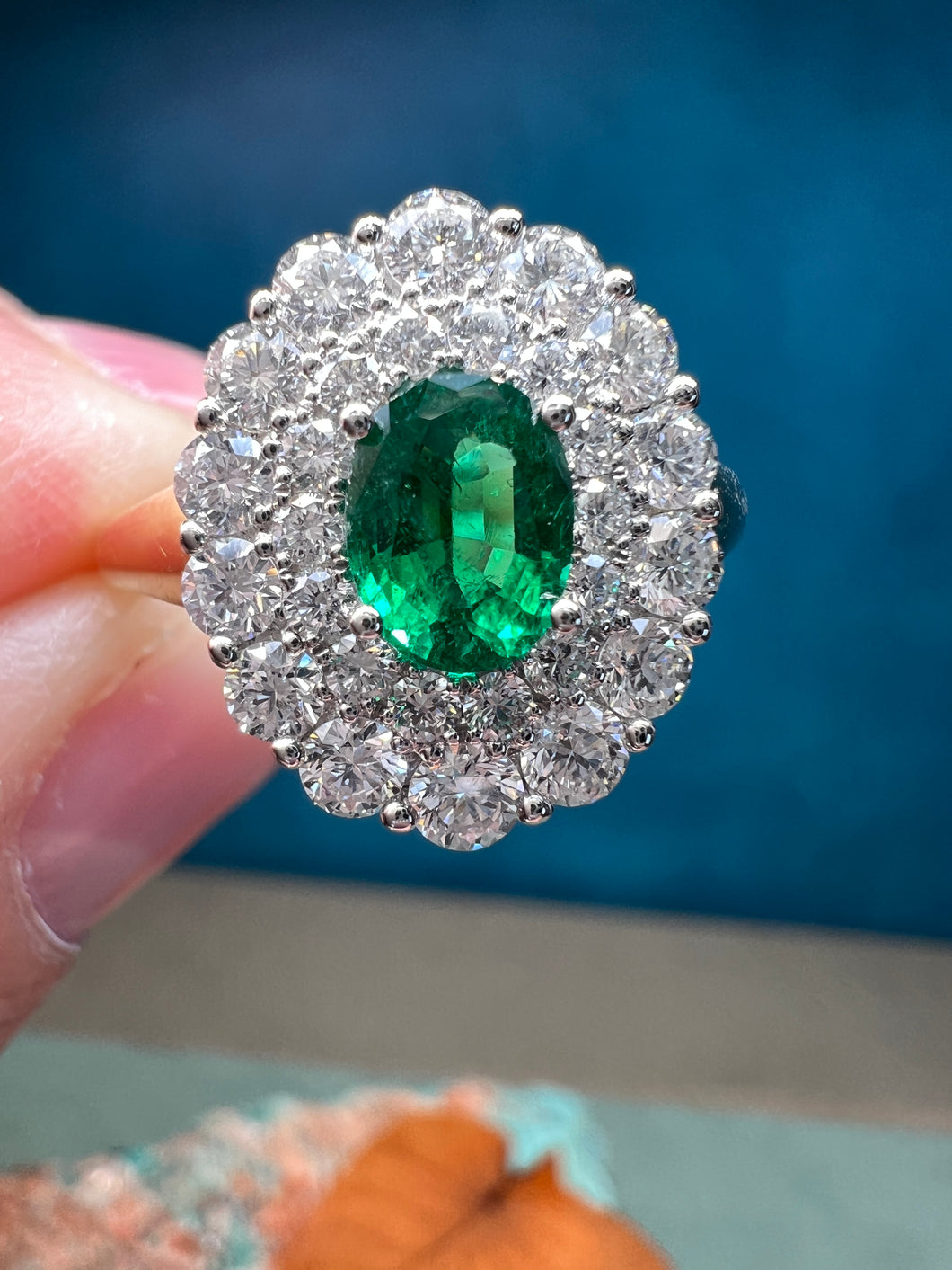 Emerald and Diamond Ring