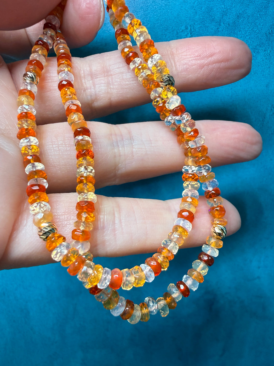 Lauren K Fire Opal Bead Necklace
