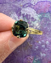 Load image into Gallery viewer, Teal Blue Sapphire Ring- 3.19
