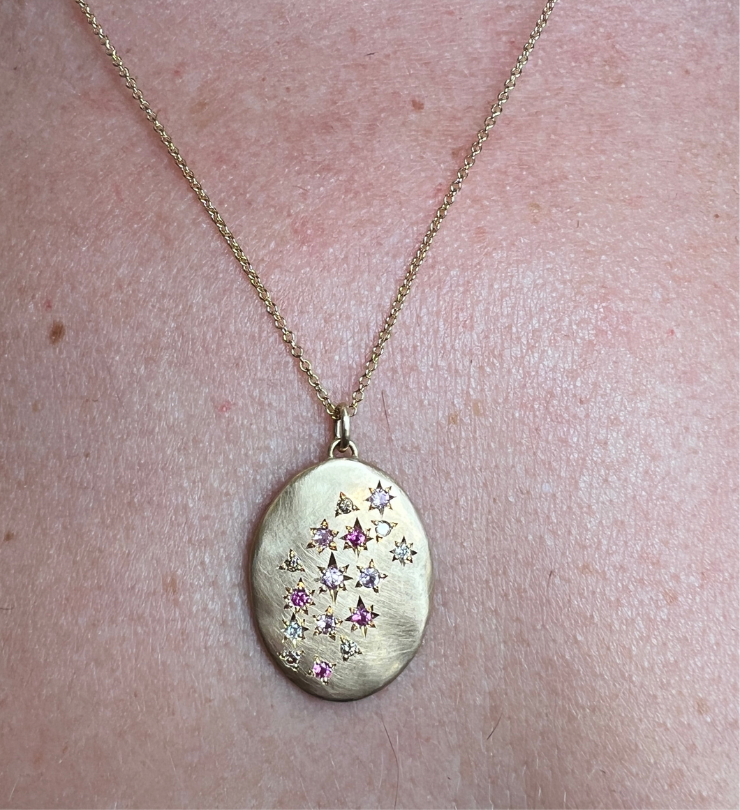 Jen Leddy Celestial Pink Sapphire Pendant