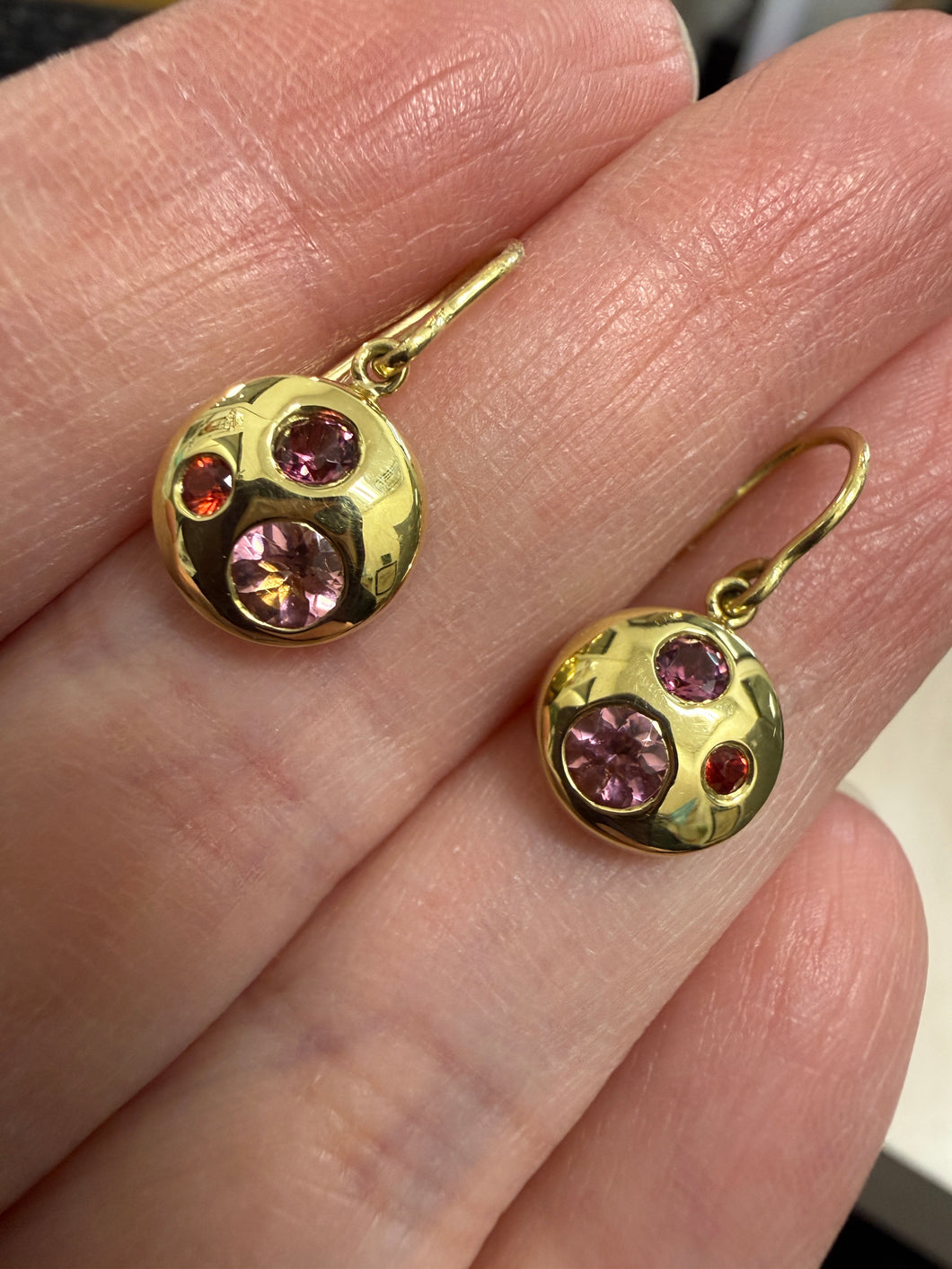 Lauren K Pink Sapphire and Ruby Earrings