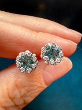 Load image into Gallery viewer, Suzy Landa Teal Tourmaline Earrings
