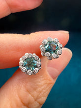 Load image into Gallery viewer, Suzy Landa Teal Tourmaline Earrings
