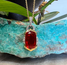 Load image into Gallery viewer, Cushion Fire 🔥 Opal Necklace
