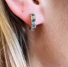 Load image into Gallery viewer, Alex Sepkus Oval Earrings with Sapphires
