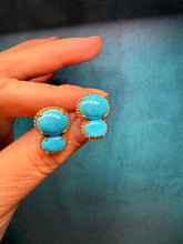 Load image into Gallery viewer, Double Turquoise Earrings
