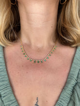 Load image into Gallery viewer, Baguette Emerald and Diamond Necklace
