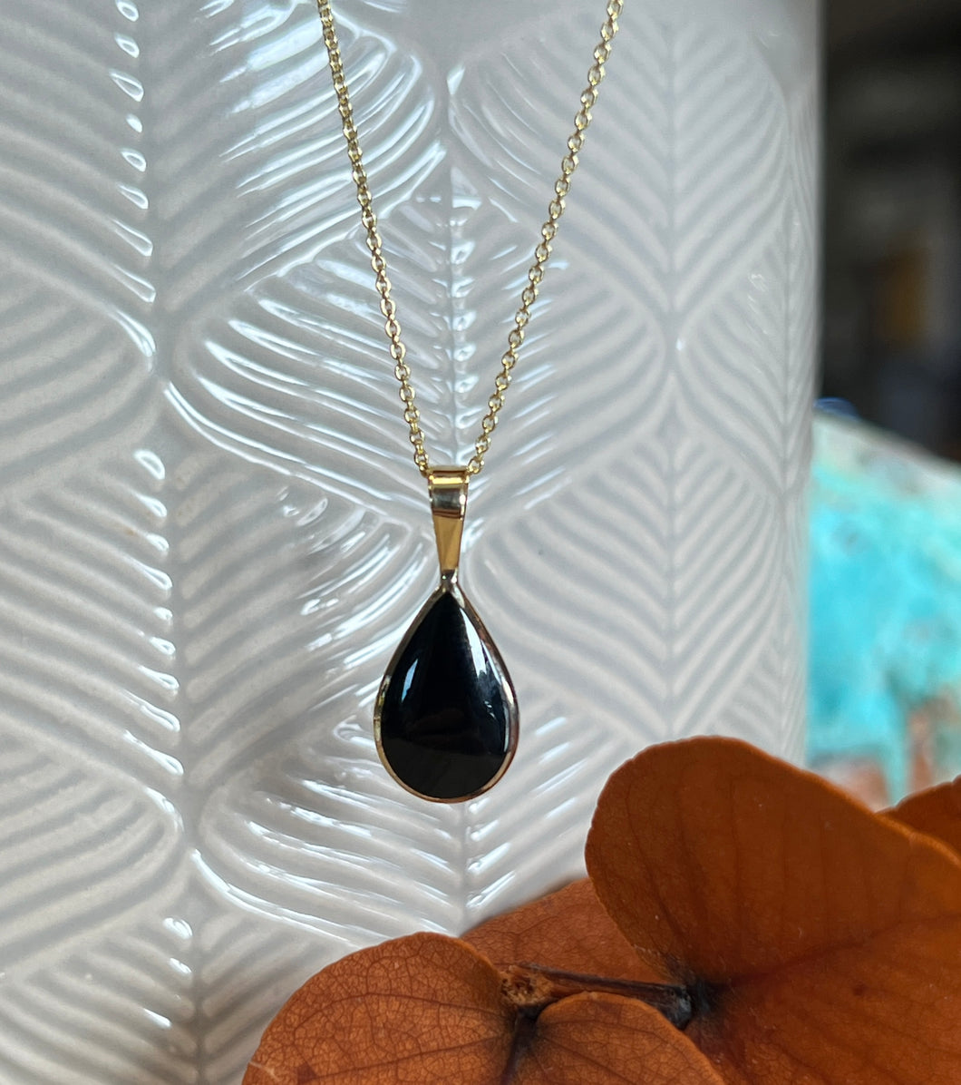 Onyx and Gold Necklace
