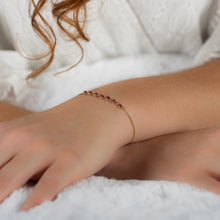 Load image into Gallery viewer, Amali Petite Textile Ruby Bracelet B-1102-RU
