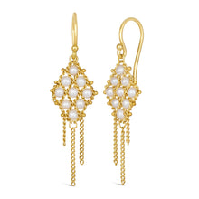 Load image into Gallery viewer, Amali Textile Pearl Earrings E-1103-FWP
