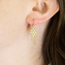 Load image into Gallery viewer, Amali Textile Pearl Earrings E-1103-FWP
