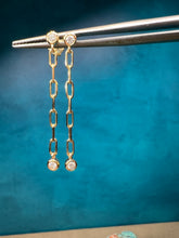 Load image into Gallery viewer, Dangle Diamond Earrings-2 Dia
