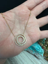 Load image into Gallery viewer, Spiral Diamond Necklace
