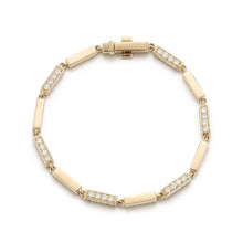 Load image into Gallery viewer, Diamond Bar and Gold Bracelet
