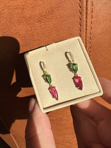 Lauren K Double Pear Tourmaline Earrings