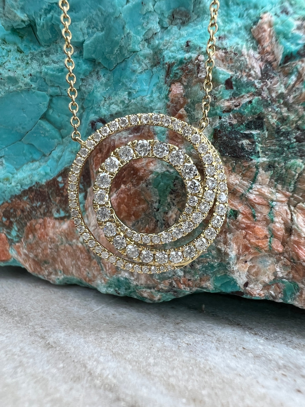 Spiral Diamond Necklace