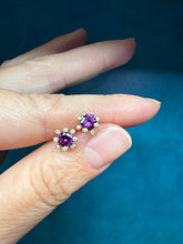 Load image into Gallery viewer, Suzy Landa Purple Garnet Earrings
