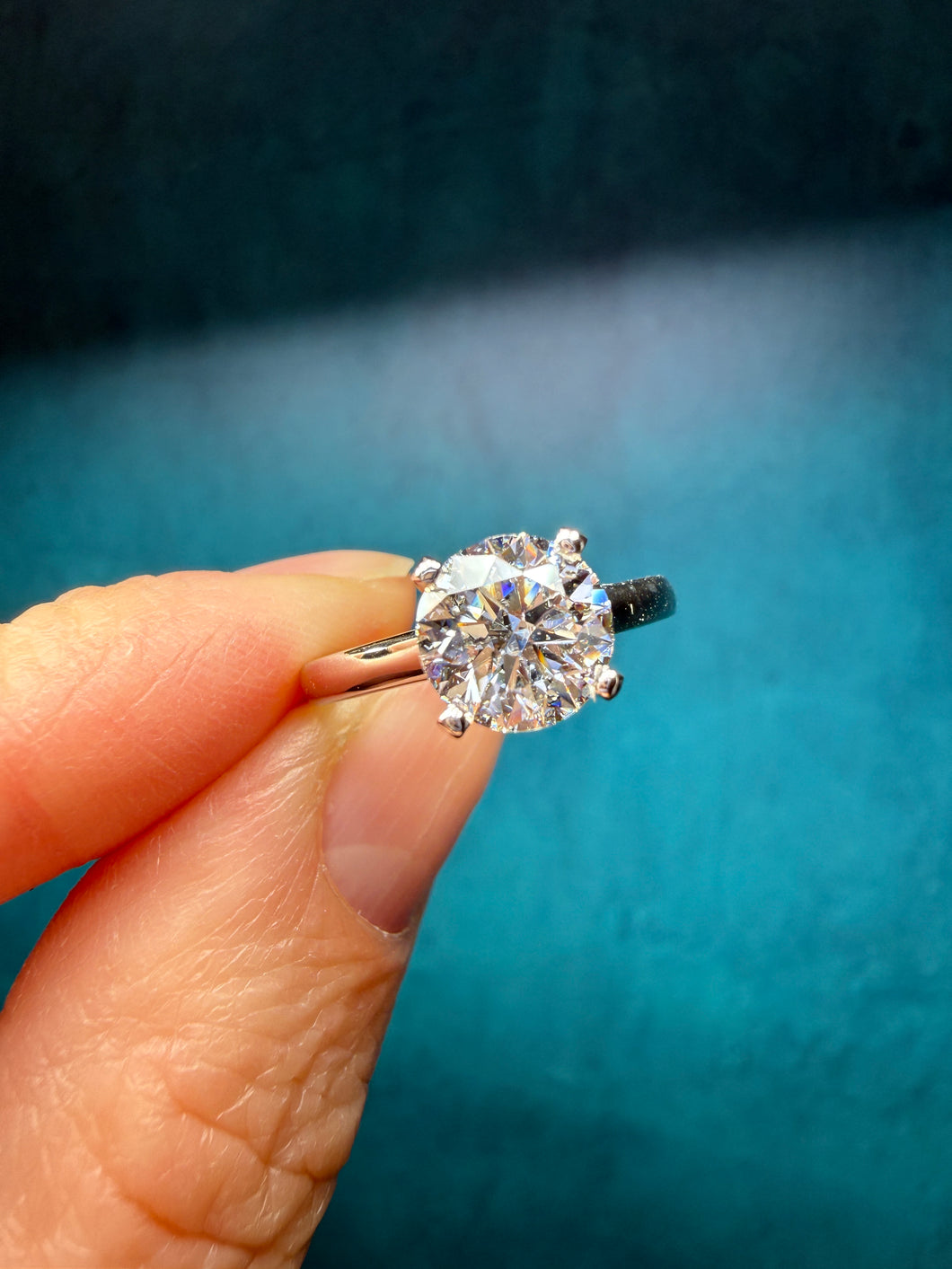 Platinum and Diamond Solitaire Ring