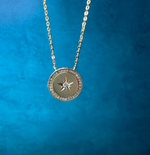 Load image into Gallery viewer, Diamond Disc Necklace with Diamond Center
