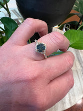 Load image into Gallery viewer, Teal Sapphire and Diamond Ring
