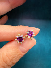 Load image into Gallery viewer, Suzy Landa Purple Garnet Earrings

