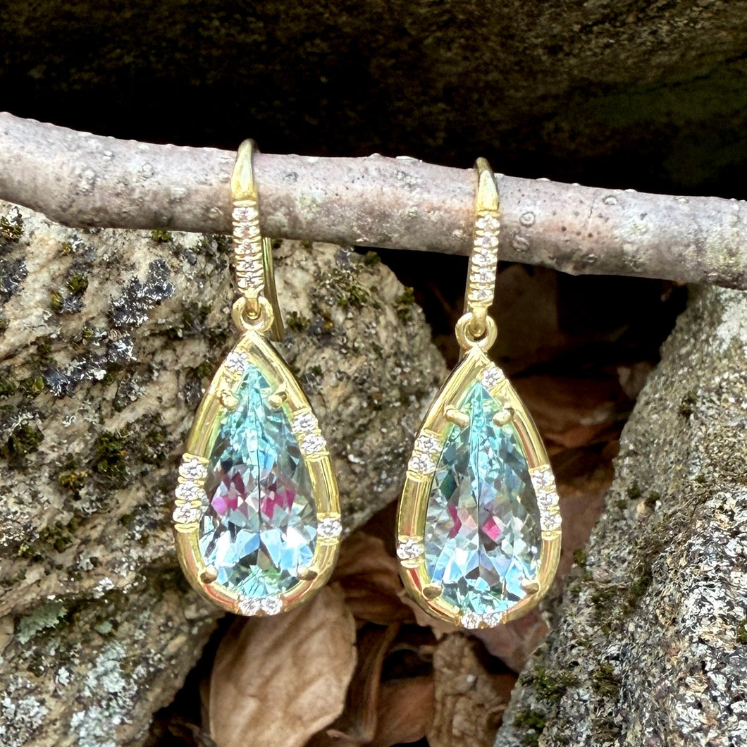 Lauren K Aquamarine Drop Earrings