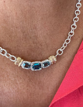Load image into Gallery viewer, Vahan London Blue Topaz Necklace 80500DLBT/18

