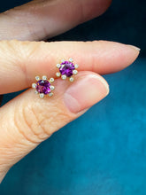Load image into Gallery viewer, Suzy Landa Purple Garnet Earrings
