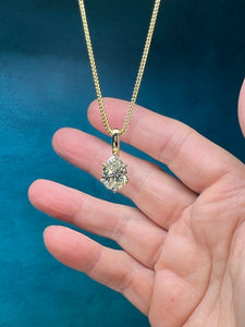 Pear Shape Solitaire Pendant-3.12