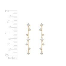 Load image into Gallery viewer, Scattered Diamond Dangle Earrings
