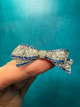 Load image into Gallery viewer, Antique Platinum Brooch with Diamonds and Sapphires
