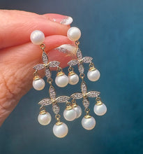 Load image into Gallery viewer, Freshwater Pearl  Chandelier Style Earrings
