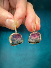 Load image into Gallery viewer, Just Jules Watermelon Tourmaline Earrings
