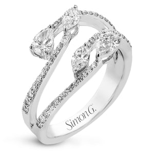 SOLD Simon G LR3357 Diamond Wave Ring