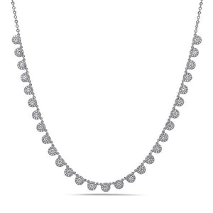 Diamond Halo Drop Necklace