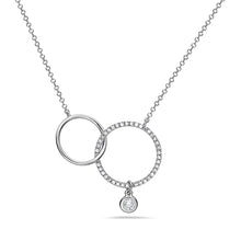 Load image into Gallery viewer, Double Circle Diamond Necklace
