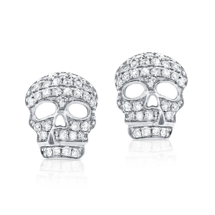 Skull and Diamond Earrings