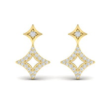 Load image into Gallery viewer, Estrella Star Diamond Dangle Earrings
