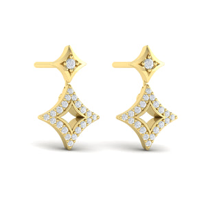 Estrella Star Diamond Dangle Earrings