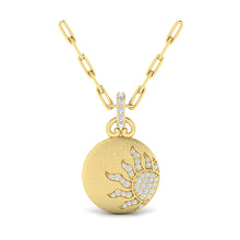 Load image into Gallery viewer, Sunrise Diamond Disc Pendant and Chain
