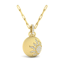 Load image into Gallery viewer, Sunrise Diamond Disc Pendant and Chain
