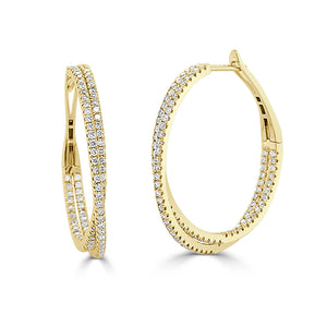 Double hoops with Diamonds