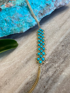 SOLD Amali Woven Turquoise Bracelet