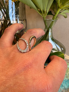 Open Pear Shape Diamond Ring
