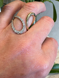 Open Pear Shape Diamond Ring