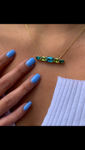 Load image into Gallery viewer, Suzy Landa Blue Zircon and Peridot Necklace

