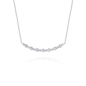SOLD Bezel Set Diamond Smile Necklace