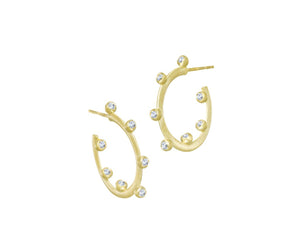 Suzy Landa Diamond Hoop Earrings