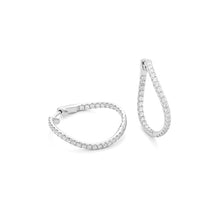 Load image into Gallery viewer, Wave Diamond Hoop Earrings

