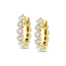 Load image into Gallery viewer, Diamond Hoops-.75 ctw Yellow
